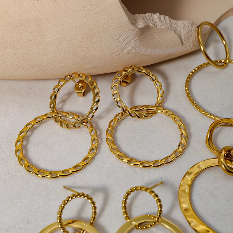 Textured Orbit Earrings