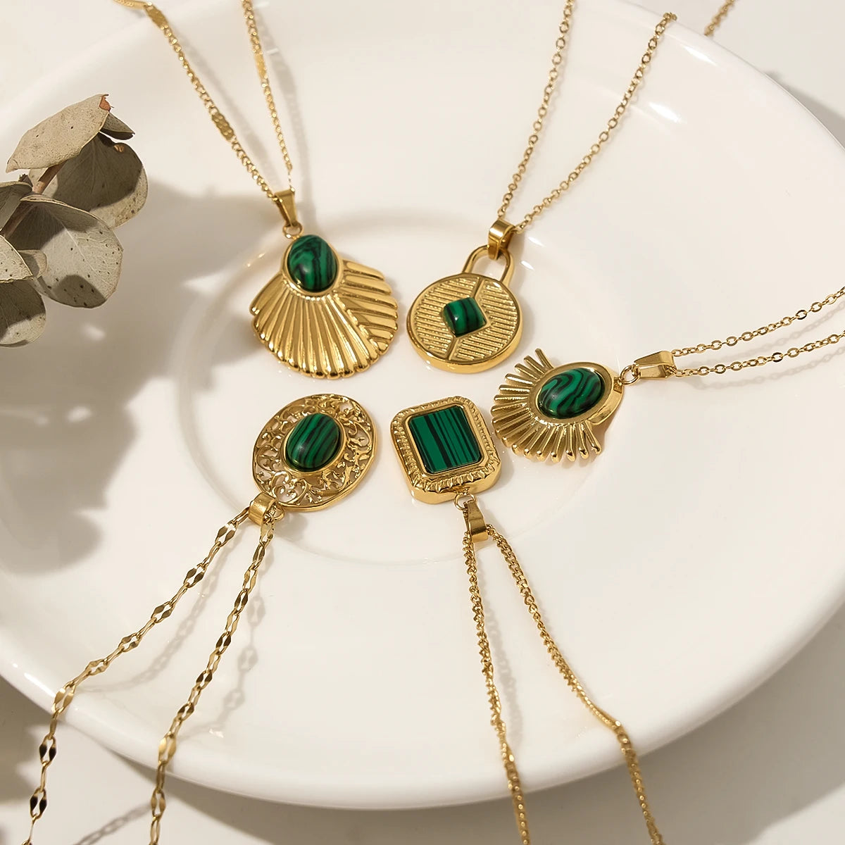 Emerald Echo Pendant Necklace