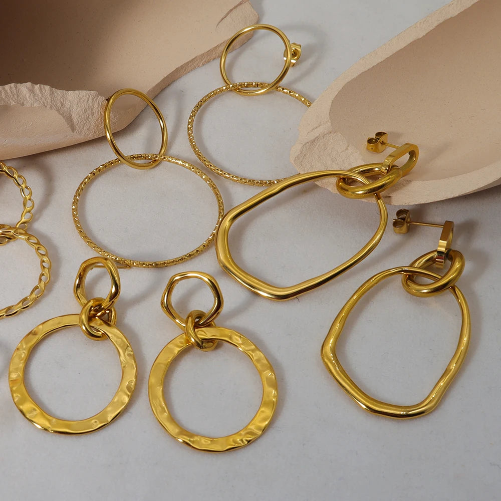 Textured Orbit Earrings