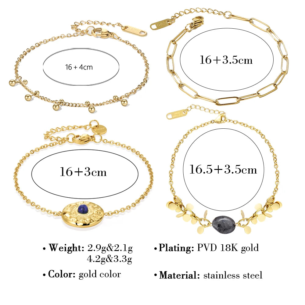 Celestial Stone Charm Bracelet