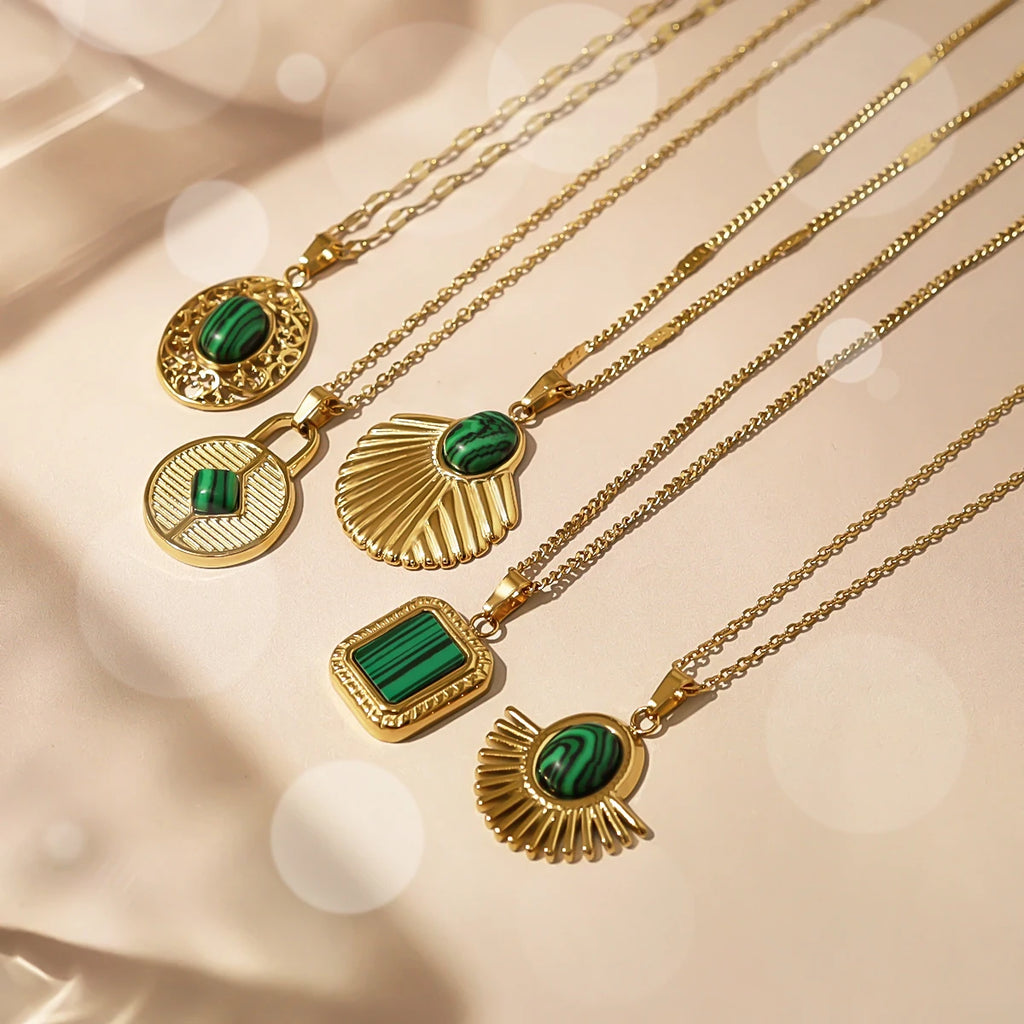 Emerald Echo Pendant Necklace