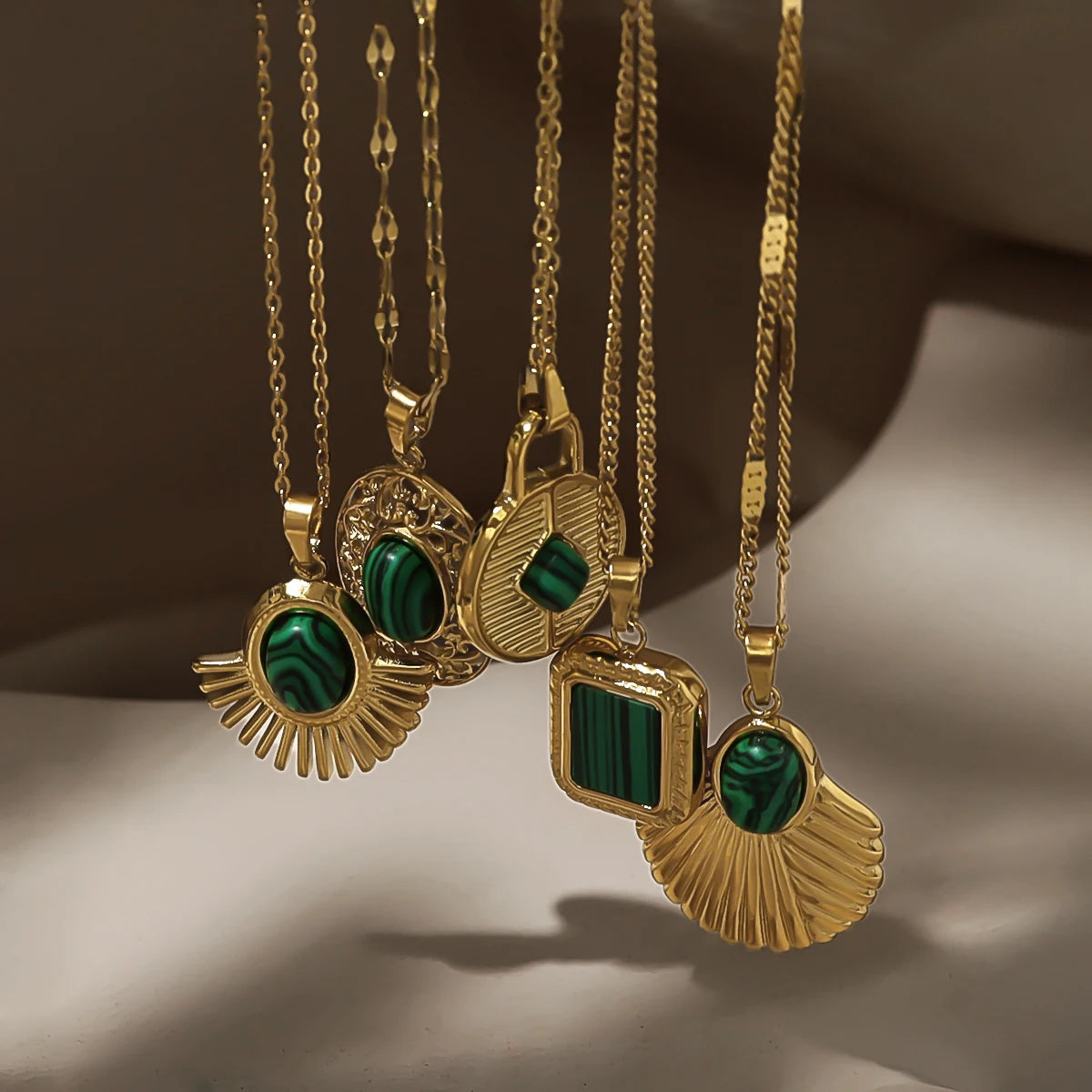 Emerald Echo Pendant Necklace