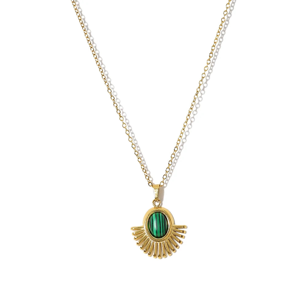 Emerald Echo Pendant Necklace