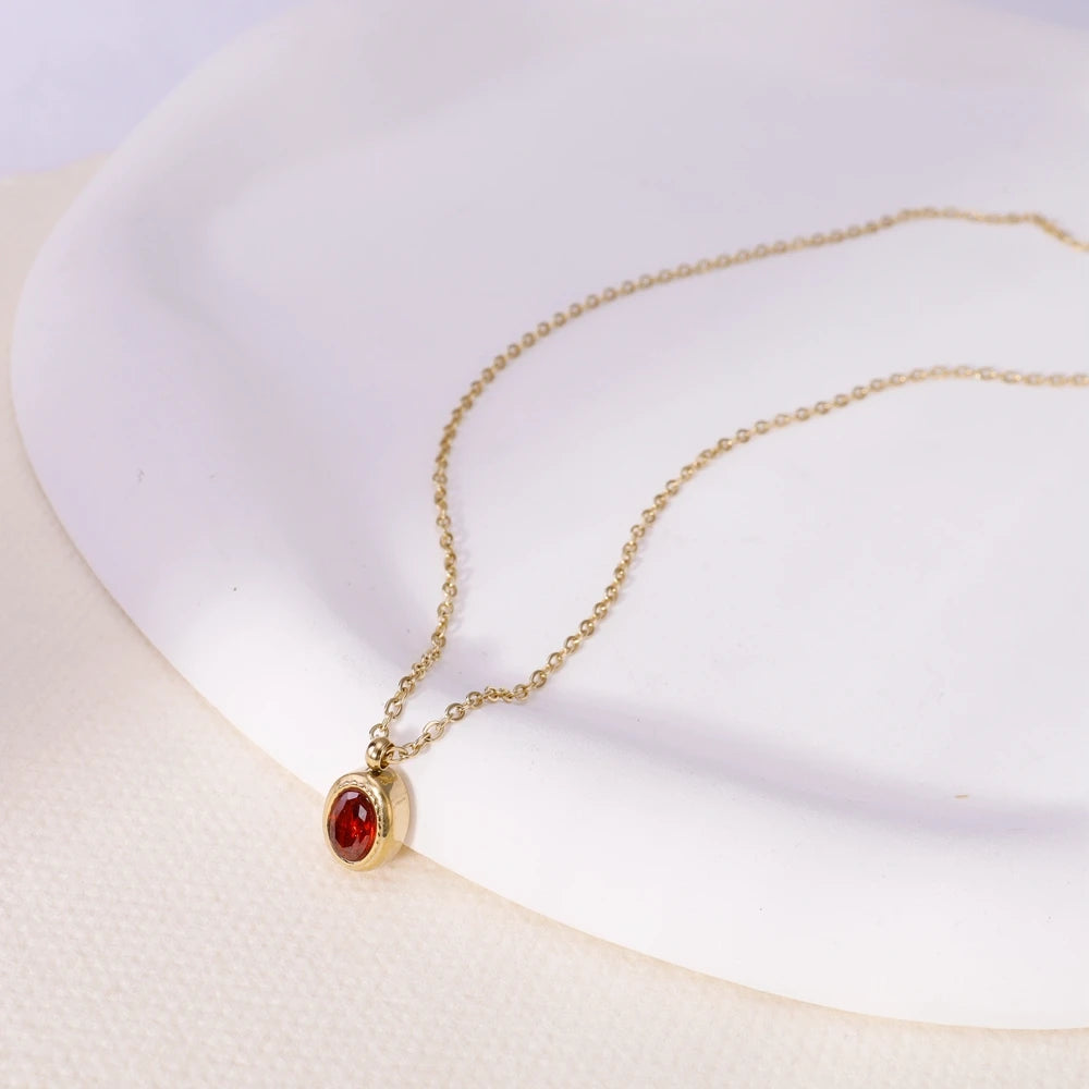 Crimson Luxe Crystal Pendant