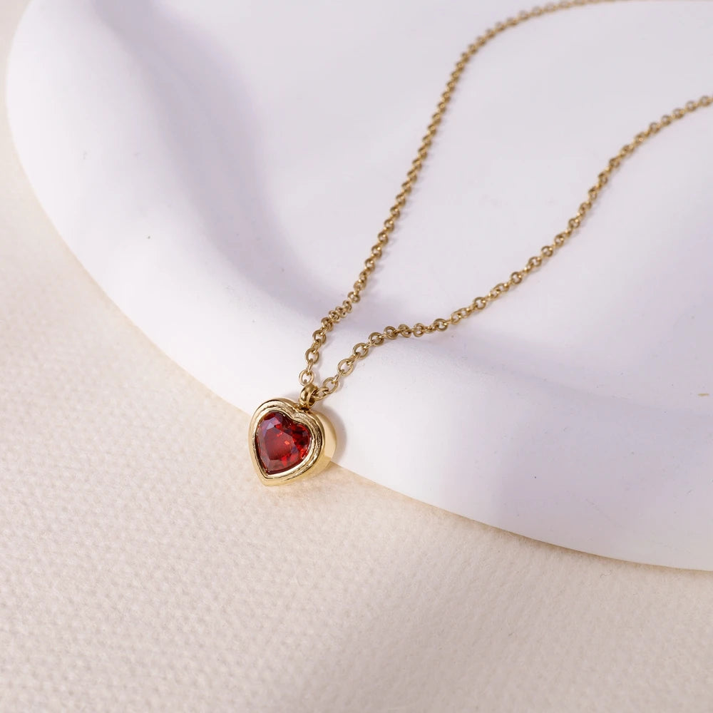 Crimson Luxe Crystal Pendant