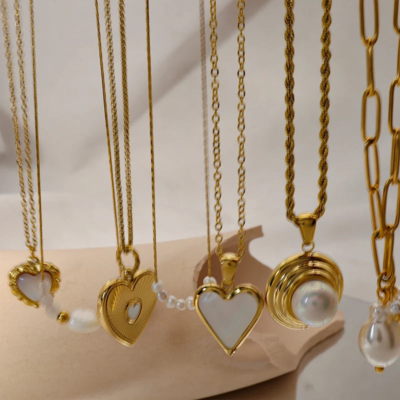 Starlit Pearl Charm Necklace