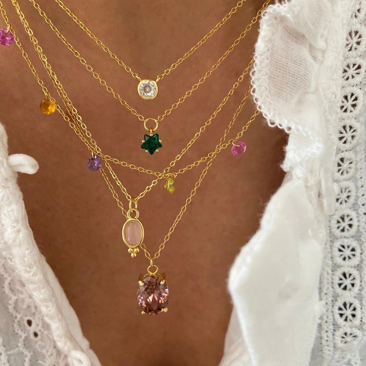 Celestial Spark Pendant Necklace