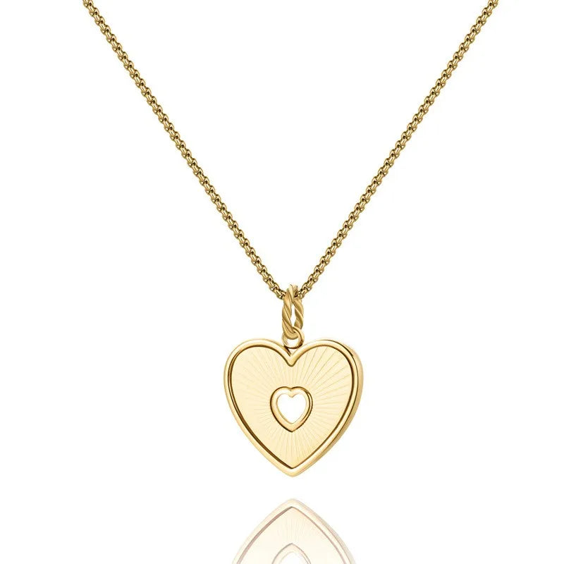 Golden Heartline Pendant
