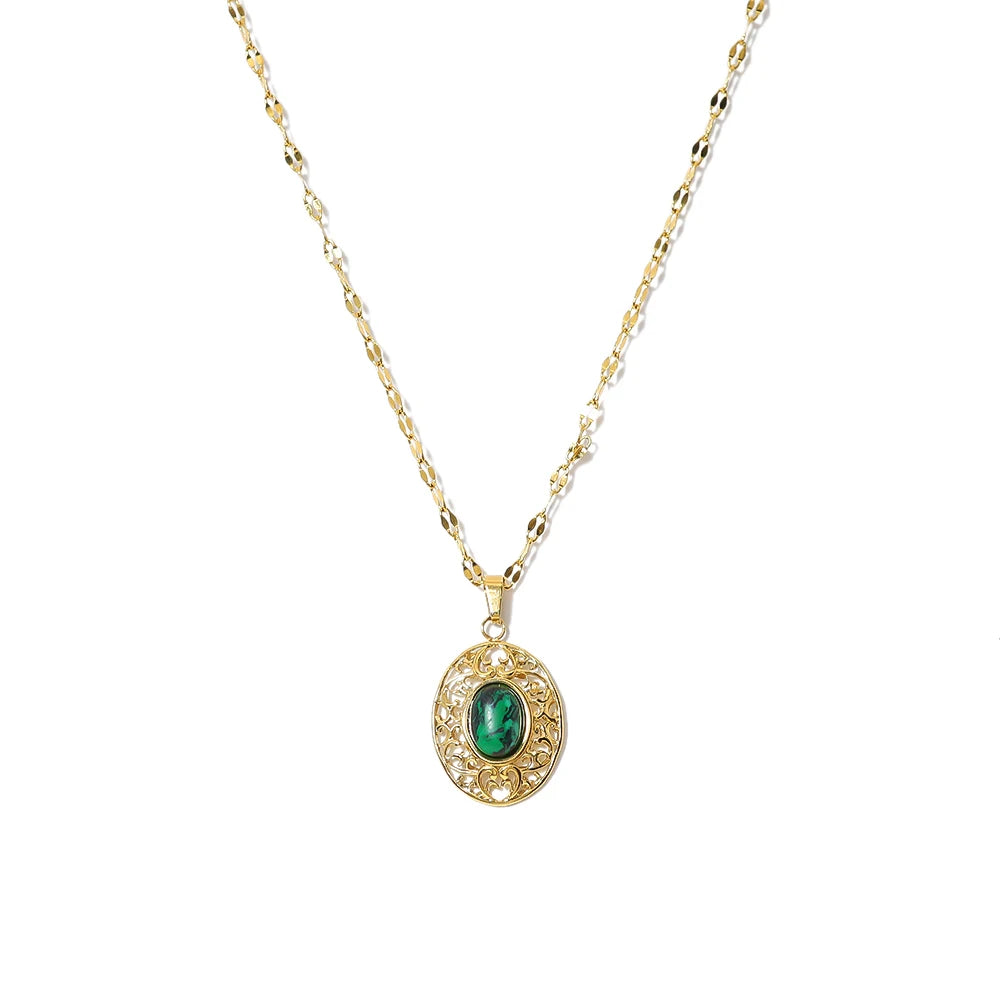 Emerald Echo Pendant Necklace
