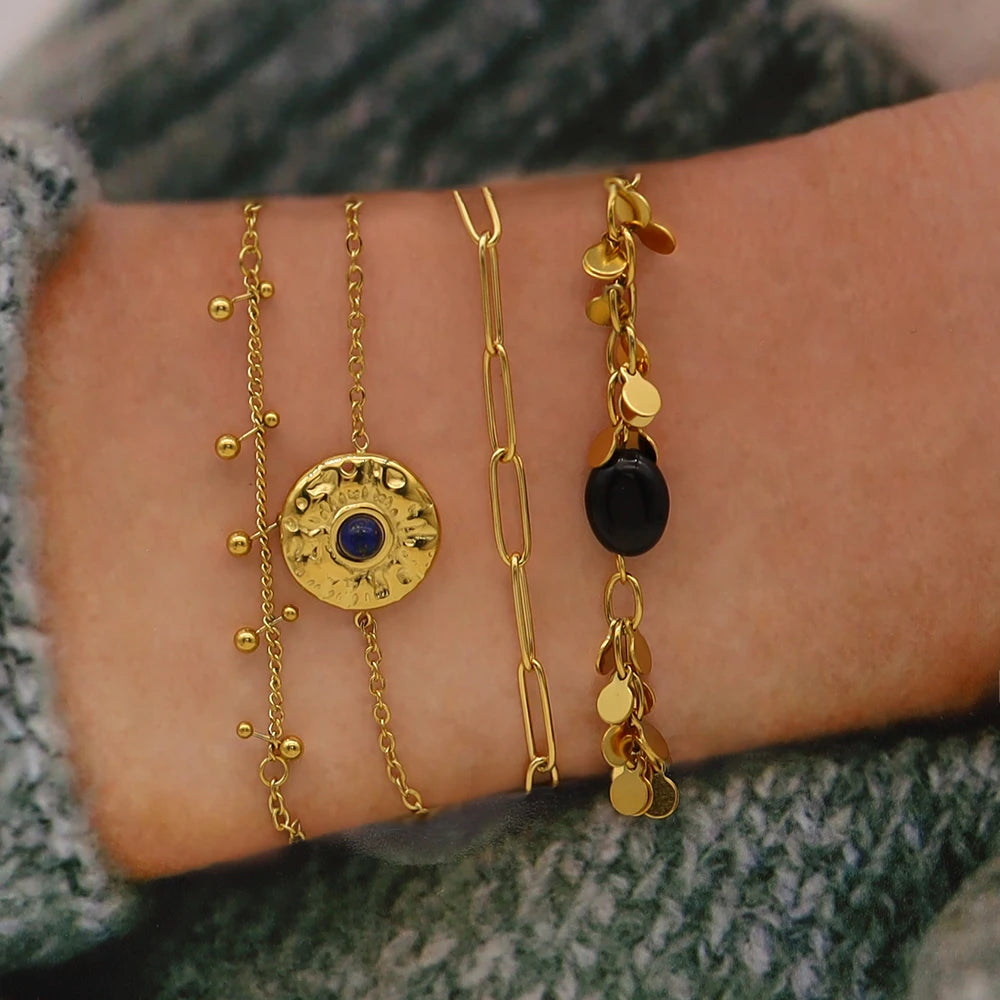 Celestial Stone Charm Bracelet