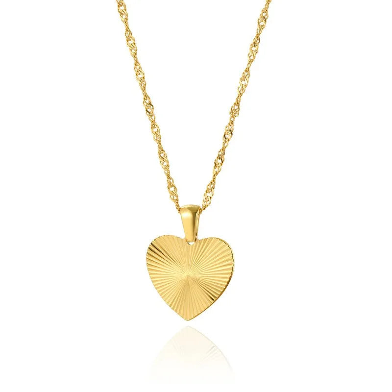 Golden Heartline Pendant